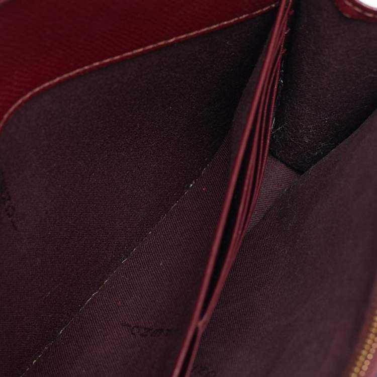 Pre Owned Fendi Burgundy Leather F is Fendi Wallet On Chain