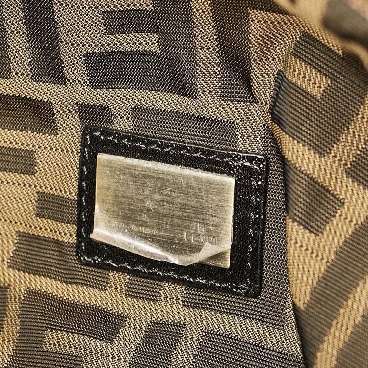Pre Owned Fendi Black Patent Leather Beads Embellished Spy Hobo