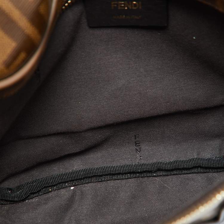 Pre Owned Fendi x Fila Brown Zucca Coated Canvas Mania Belt Bag