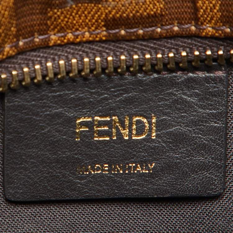 Pre Owned Fendi x Fila Brown Zucca Coated Canvas Mania Belt Bag