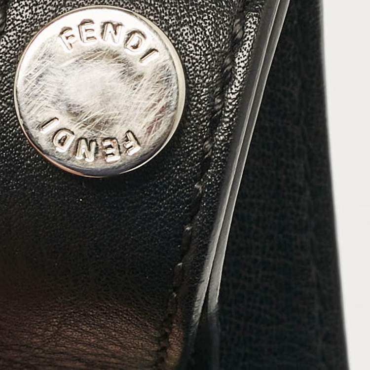 Pre Owned Fendi Black Leather Large By The Way Boston Bag