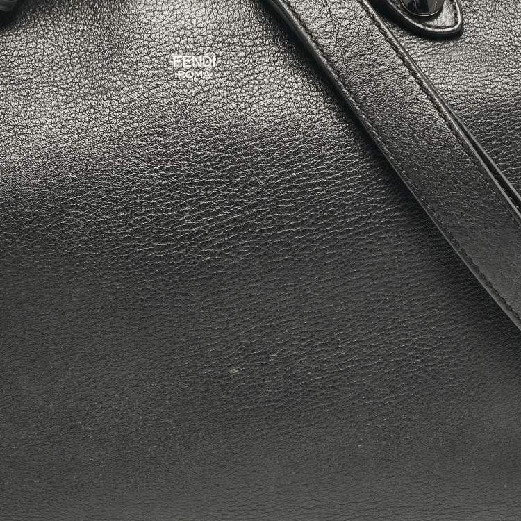 Pre Owned Fendi Black Leather Large By The Way Boston Bag