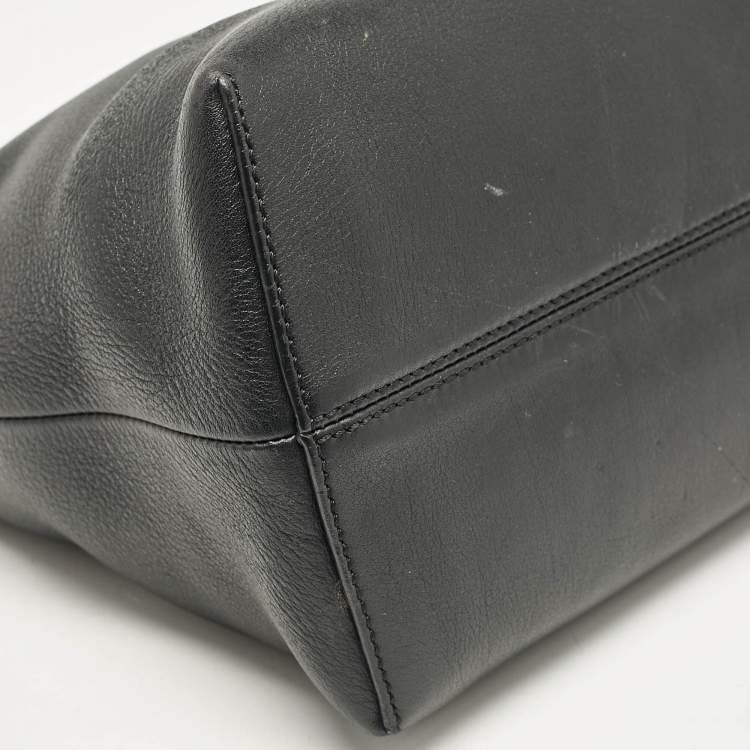 Pre Owned Fendi Black Leather Large By The Way Boston Bag