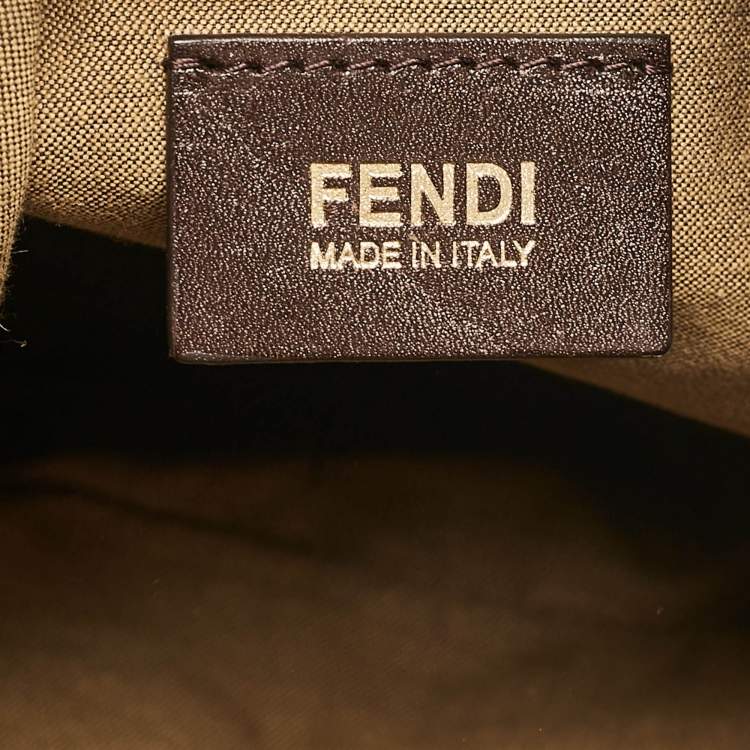 Pre Owned Fendi Tobacco Zucca Canvas and Leather Chef Tote