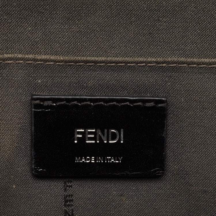 Pre Owned Fendi Tricolor Leather Small Demi Jour Top Handle Bag