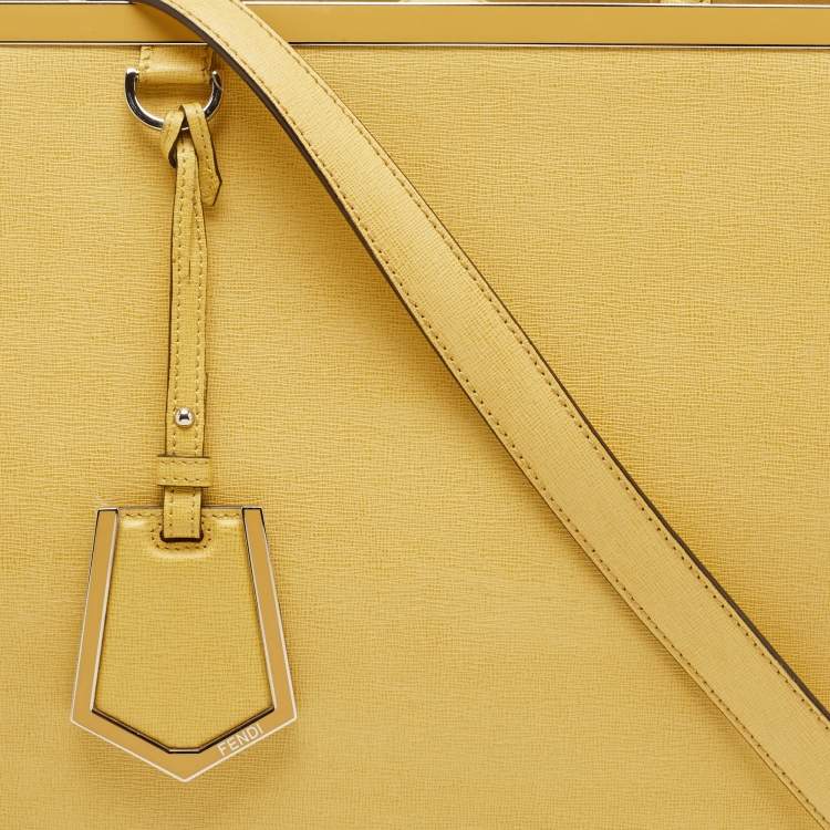 Pre Owned Fendi Tricolor Leather Medium 2Jours Tote