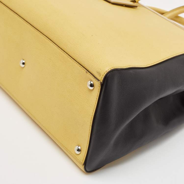 Pre Owned Fendi Tricolor Leather Medium 2Jours Tote