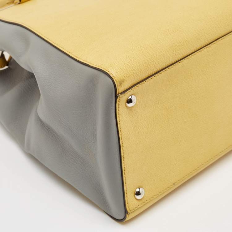 Pre Owned Fendi Tricolor Leather Medium 2Jours Tote