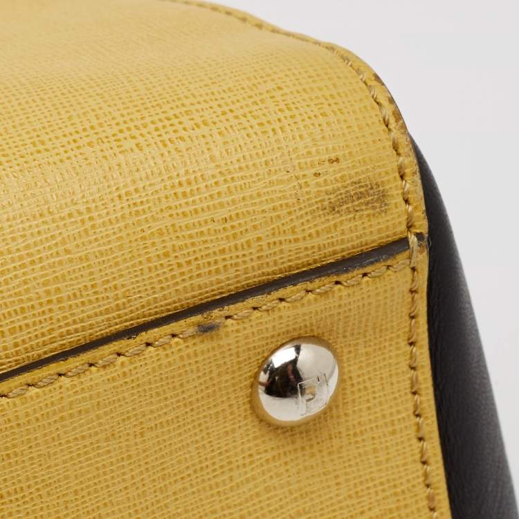 Pre Owned Fendi Tricolor Leather Medium 2Jours Tote