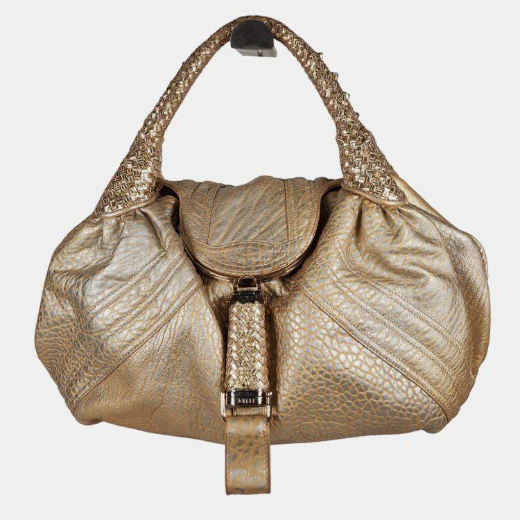 Pre Owned Fendi Gold Spy Bag