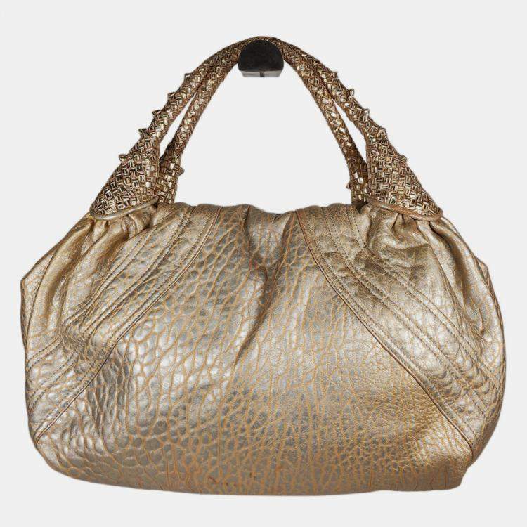 Pre Owned Fendi Gold Spy Bag