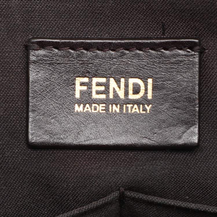 Pre Owned Fendi Tobacco Zucca Canvas Flap Crossbody Bag