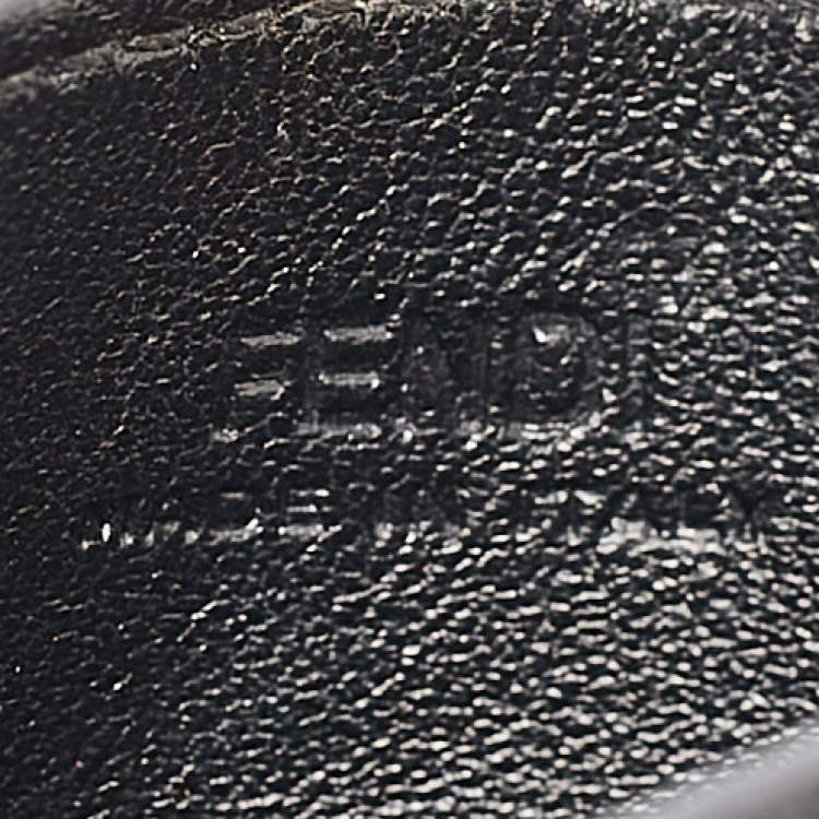 Pre Owned Fendi Black Leather F is Fendi Card Holder