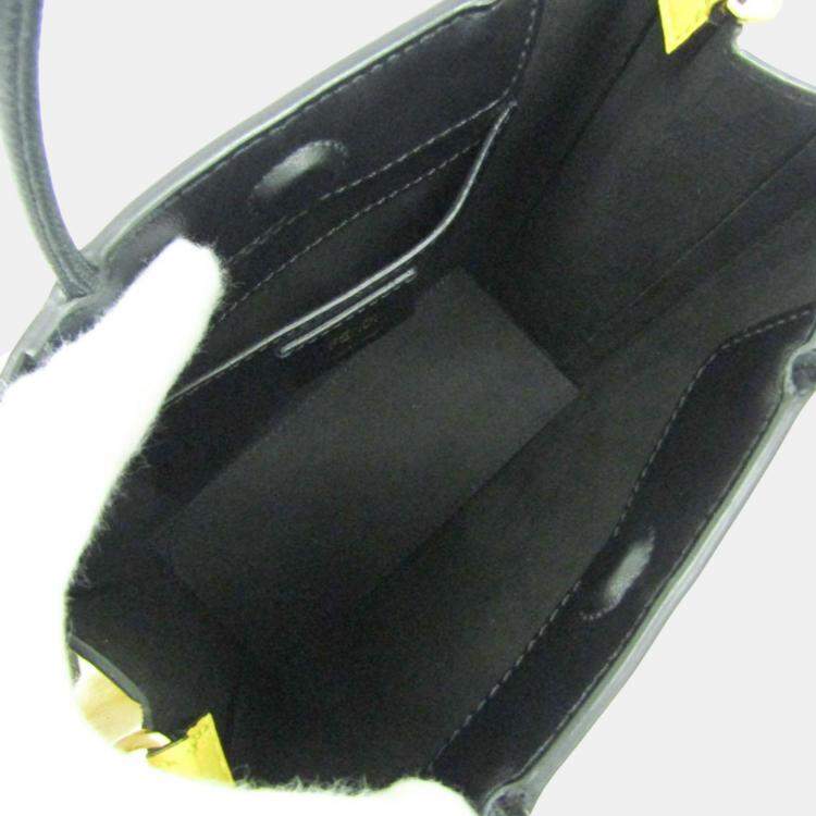 Pre Owned Fendi Yellow Leather Roma Shopping Bag