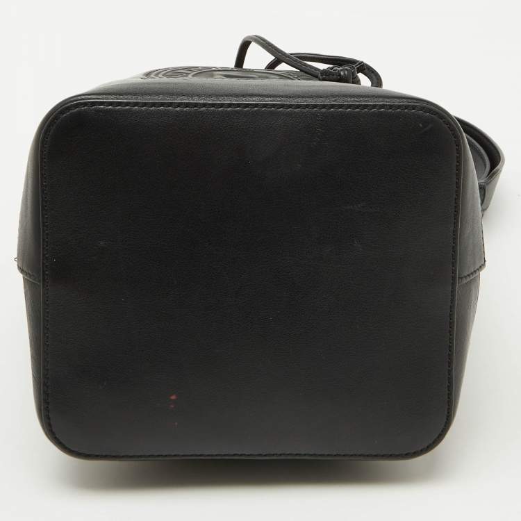Pre Owned Fendi Tobacco/Black Zucca Coated Canvas and Leather Mon Tresor Grande Bucket Bag