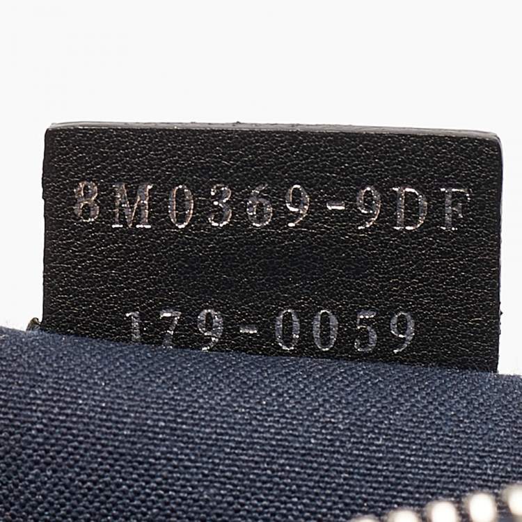 Pre Owned Fendi Navy Blue Leather Rainbow Studded Crossbody Bag