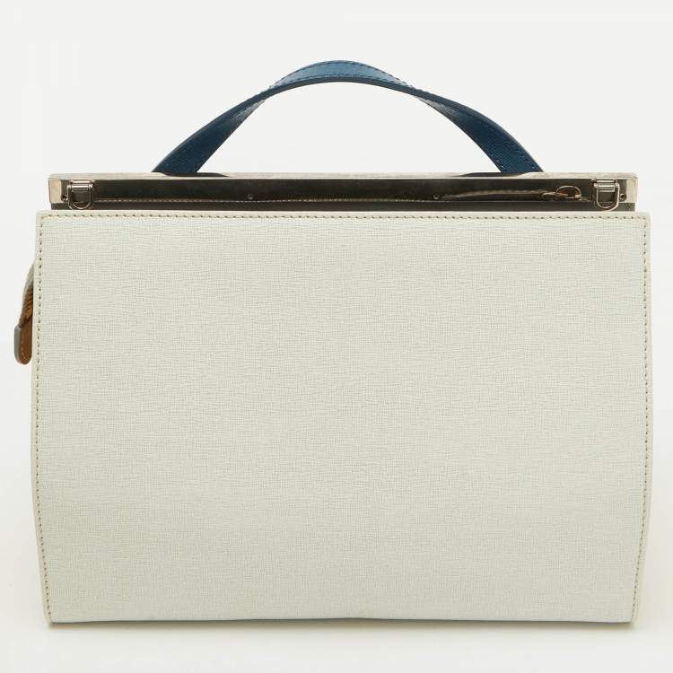 Pre Owned Fendi Multicolor Leather Small Demi Jour Top Handle Bag