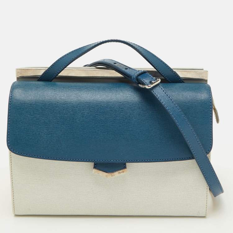 Pre Owned Fendi Multicolor Leather Small Demi Jour Top Handle Bag