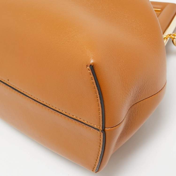 Pre Owned Fendi Brown Leather Medium First Shoulder Bag