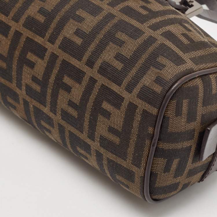 Pre Owned Fendi Tobacco Zucca Canvas and Leather East West Satchel