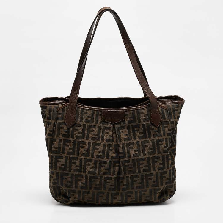 Pre Owned Fendi Brown/Tobacco Zucca Canvas Grande Shopper Tote