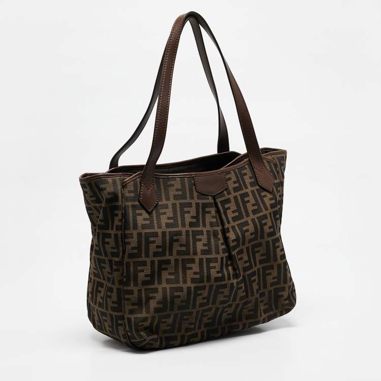 Pre Owned Fendi Brown/Tobacco Zucca Canvas Grande Shopper Tote