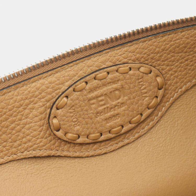 Pre Owned Fendi Brown Leather By The Way Selleria Large Handbag