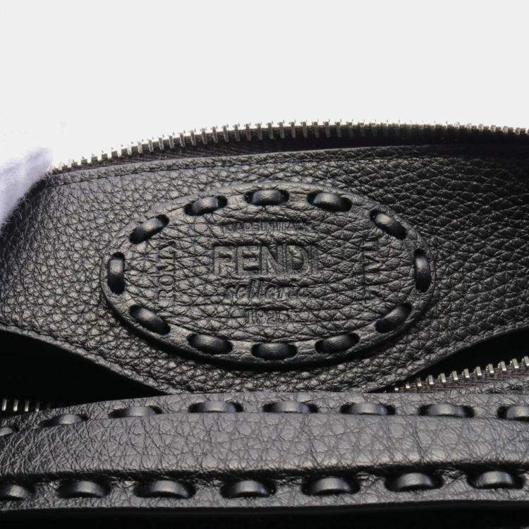 Pre Owned Fendi Black Leather By The Way Selleria Medium Handbag