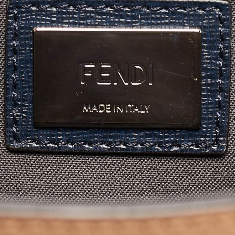 Pre Owned Fendi Tricolor Leather Small Demi Jour Top Handle Bag