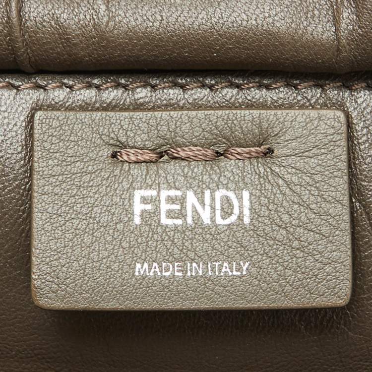 Pre Owned Fendi Dark Grey Leather Medium 3Jours Tote