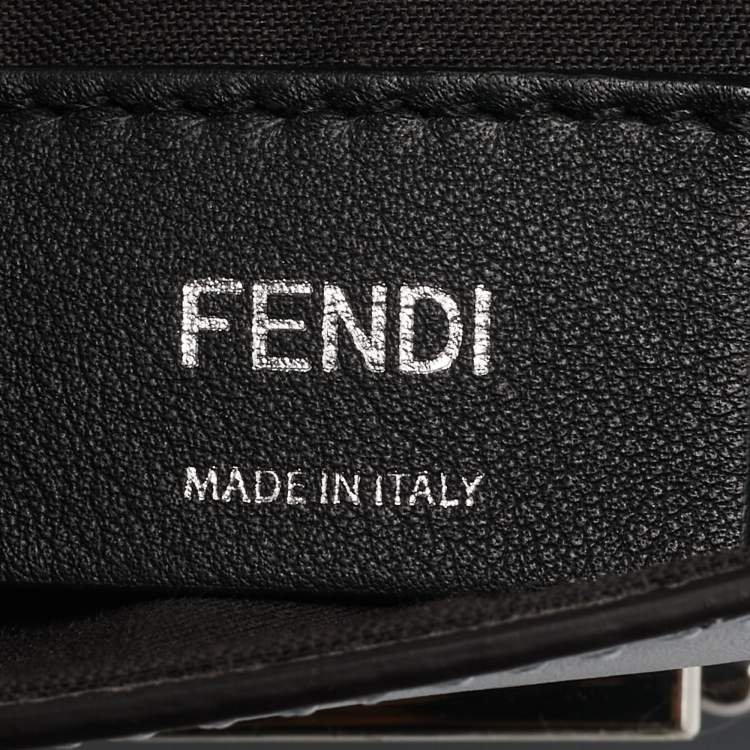 Pre Owned Fendi Light Blue Leather Mini Back To School Backpack