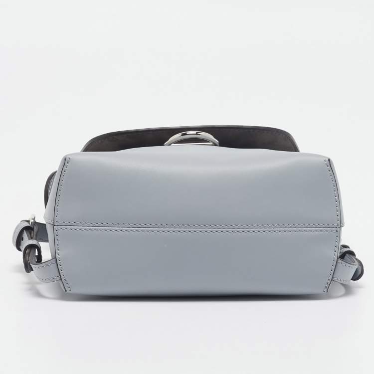 Pre Owned Fendi Light Blue Leather Mini Back To School Backpack