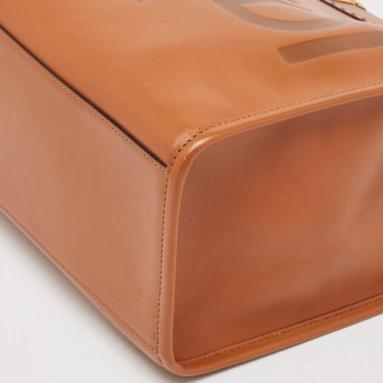 Pre Owned Fendi Brown Leather Medium Sunshine Shopper Tote