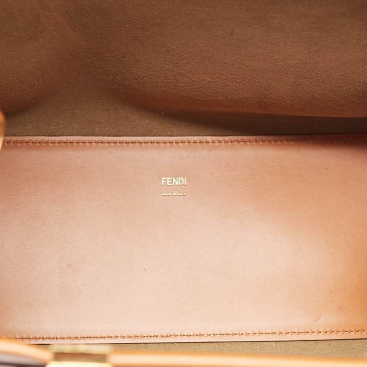 Pre Owned Fendi Brown Leather Medium Sunshine Shopper Tote
