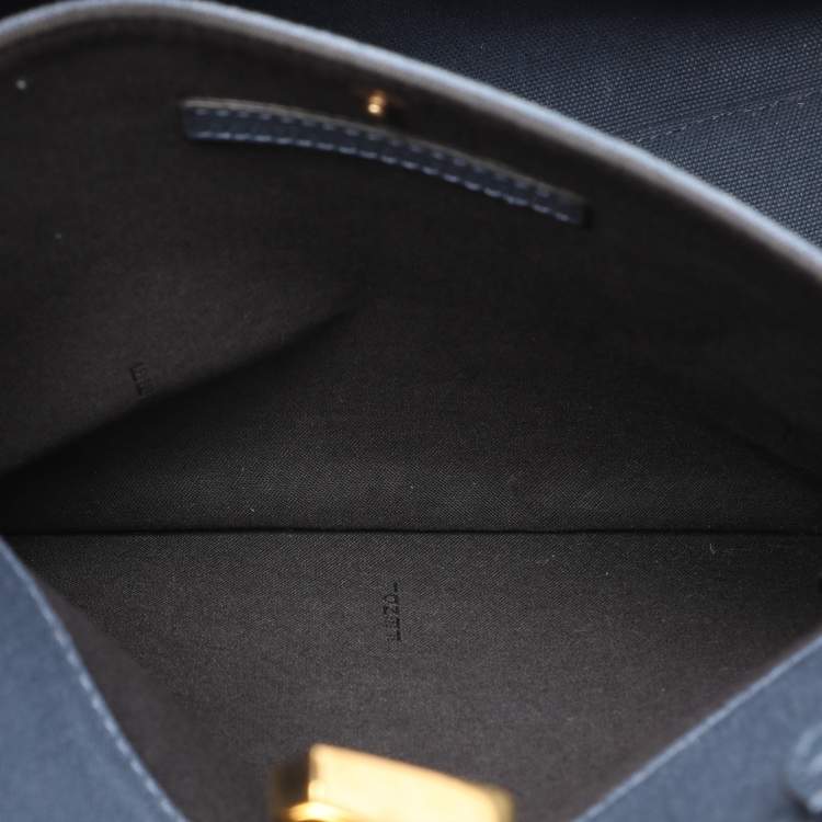 Pre Owned Fendi Blue Zucca Canvas and Leather Medium FF Peekaboo X Tote