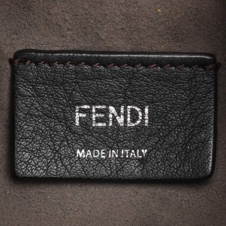 Pre Owned Fendi Burgundy Leather Mini Mon Tresor Bucket Bag