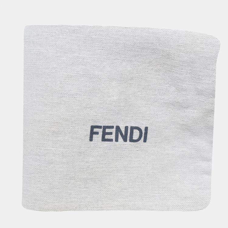 Pre Owned Fendi Light Orange Leather Shopping Tote Bag