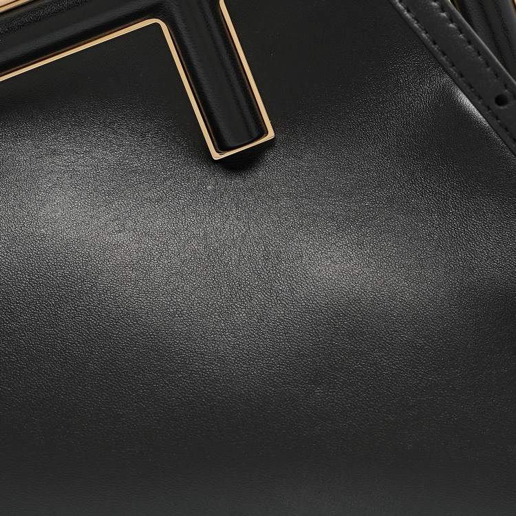 Pre Owned Fendi Black Leather Small First Clutch Bag