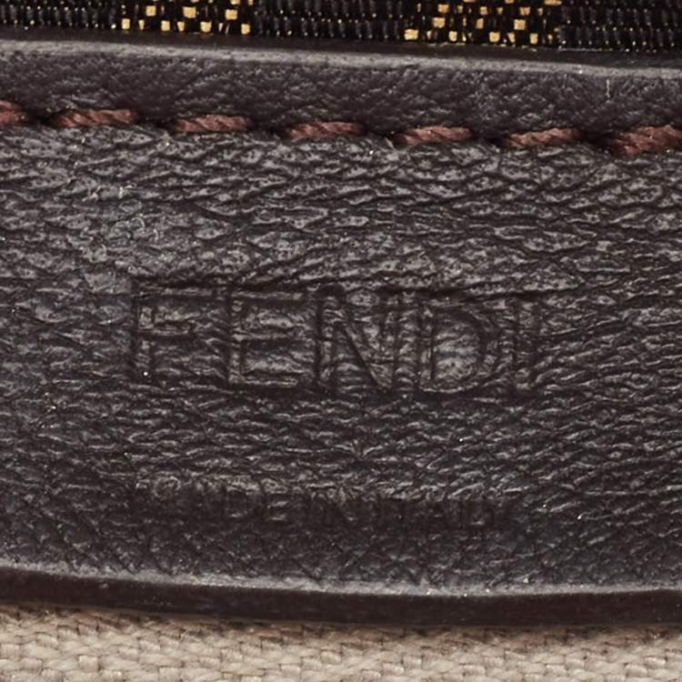 Pre Owned Fendi Silver Leather Nano Fendigraphy Hobo