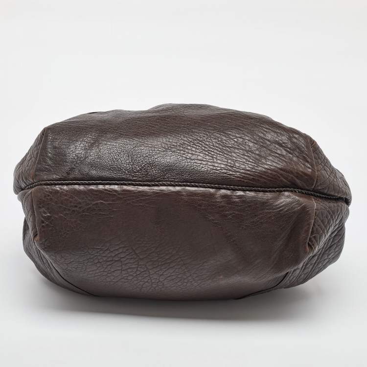 Pre Owned Fendi Brown Nappa Leather Spy Bag