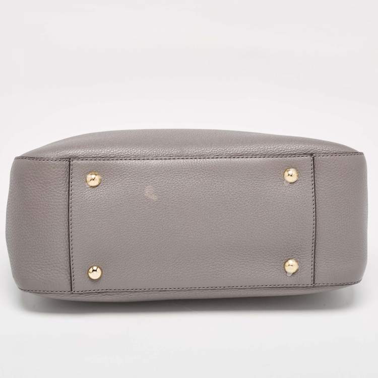 Pre Owned Fendi Grey Leather Gloria Tote