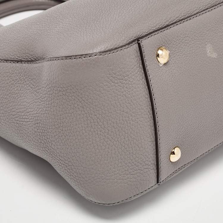 Pre Owned Fendi Grey Leather Gloria Tote