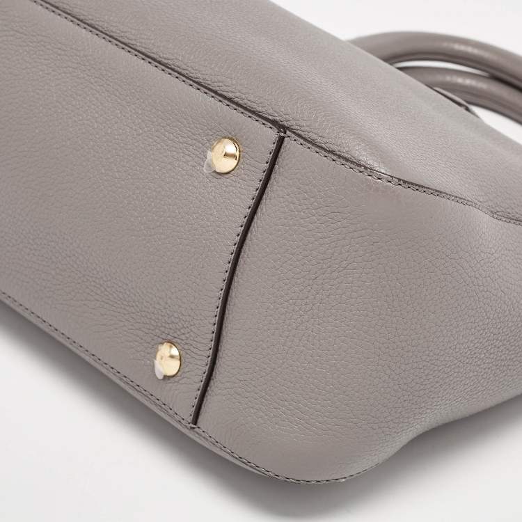 Pre Owned Fendi Grey Leather Gloria Tote
