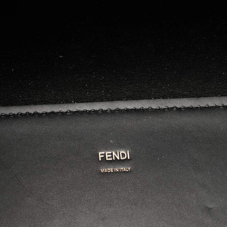 Pre Owned Fendi Black Leather Medium Sunshine Shopper Tote