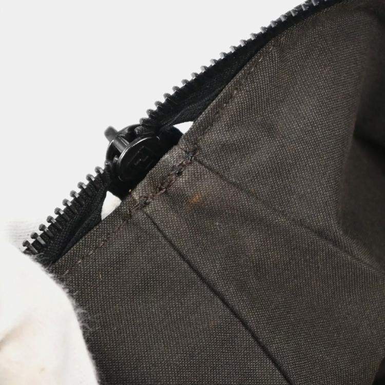 Pre Owned Fendi Black Zucchino Canvas Tote Bag