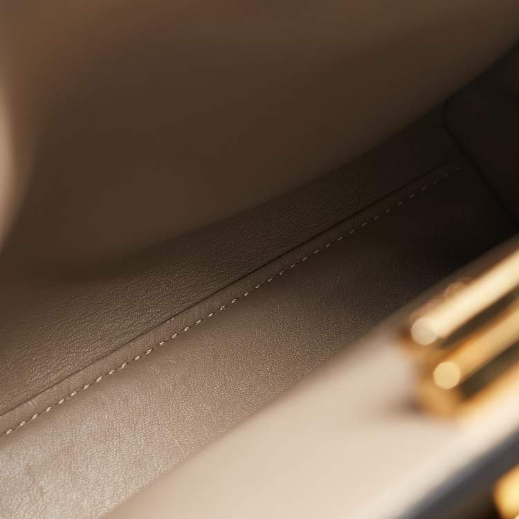 Pre Owned Fendi Black Leather Peekaboo Iconic Essentially Top Handle Bag