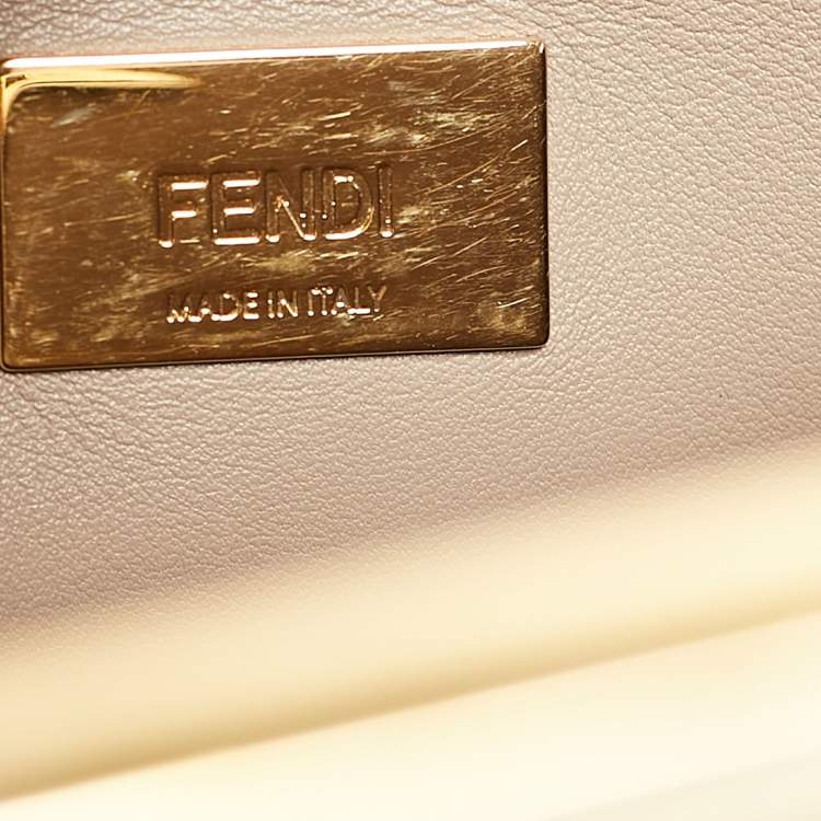 Pre Owned Fendi Black Leather Peekaboo Iconic Essentially Top Handle Bag