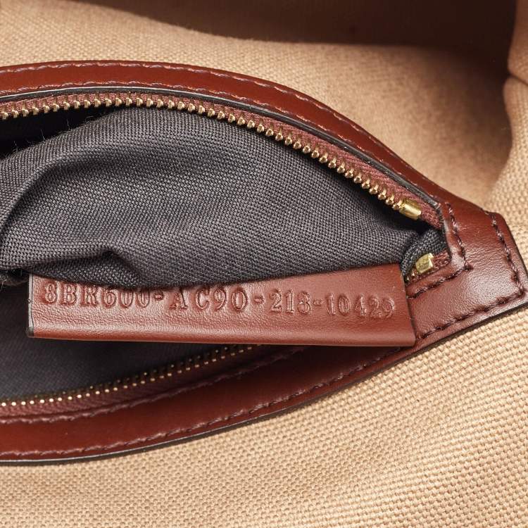 Pre Owned Fendi Beige/Brown Zucca Embroidered Canvas and Leather NM Baguette Bag