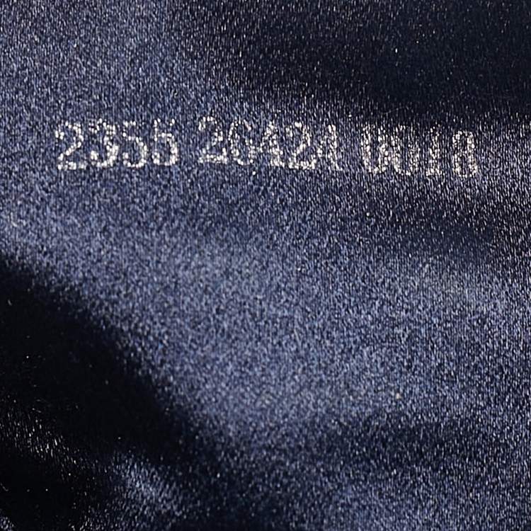 Pre Owned Fendi Blue Zucchino Canvas Baguette Bag