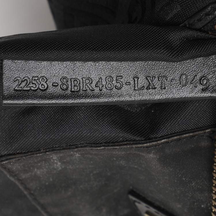 Pre Owned Fendi Black Canvas and Leather Chef Baguette Bag